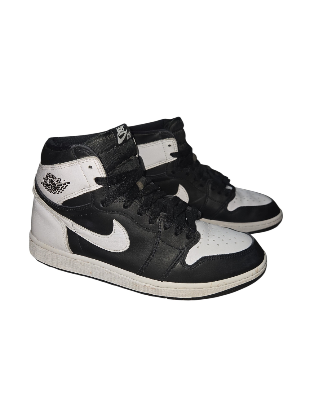 Nike Air Jordan 1 Retro High Black/White Men's Sneakers Size 9